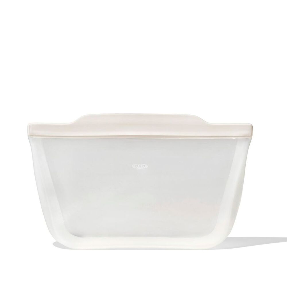 Silicone Reusable Bag - Stand-Up Half Gallon (64 oz) - Oat C9