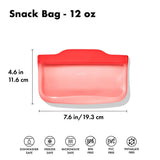 Silicone Reusable Bag - Snack Bag (12 oz) - Watermelon B4