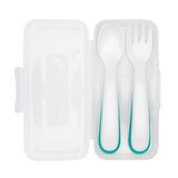 On-the-Go Plastic Fork and Spoon Set with Travel Case P5