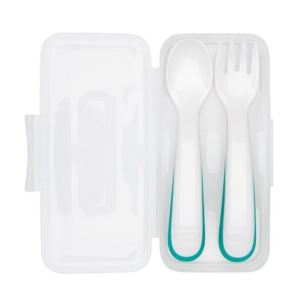 On-the-Go Plastic Fork and Spoon Set with Travel Case P5