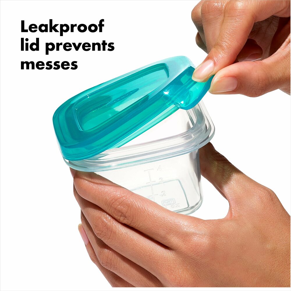 4 oz Baby Blocks™ Silicone Freezer Storage Containers - Tot Teal Y7