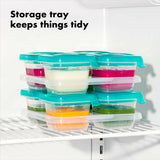 4 oz Baby Blocks™ Silicone Freezer Storage Containers - Tot Teal Y7