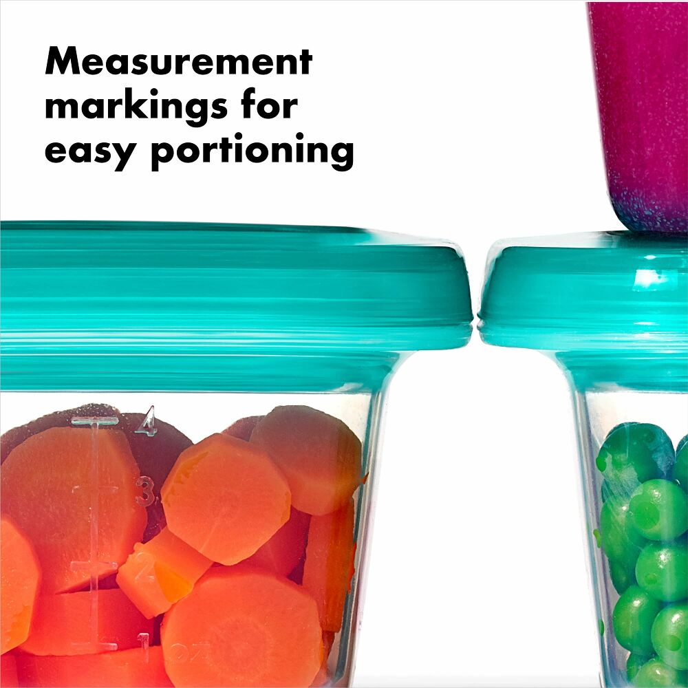 4 oz Baby Blocks™ Silicone Freezer Storage Containers - Tot Teal Y7
