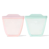 Tot Silicone Reusable Bag - 2-Piece Stand-Up Cup Set U7