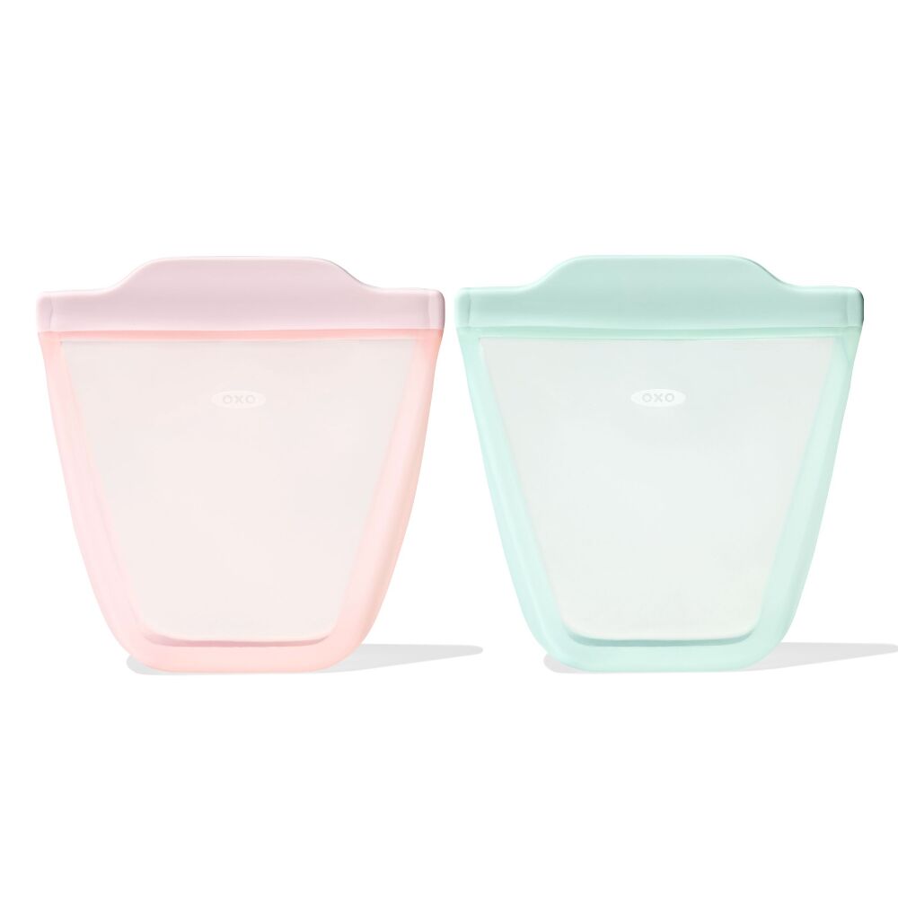 Tot Silicone Reusable Bag - 2-Piece Stand-Up Cup Set U7