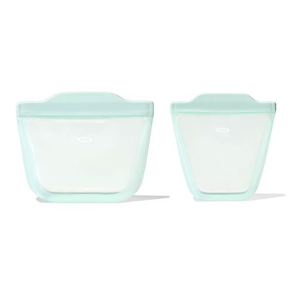 Tot Silicone Reusable Bag - 2-Piece Stand-Up Cup Set U7