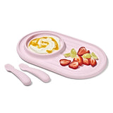Textured Suction Plate & Spoons Set – 3-Piece Q4