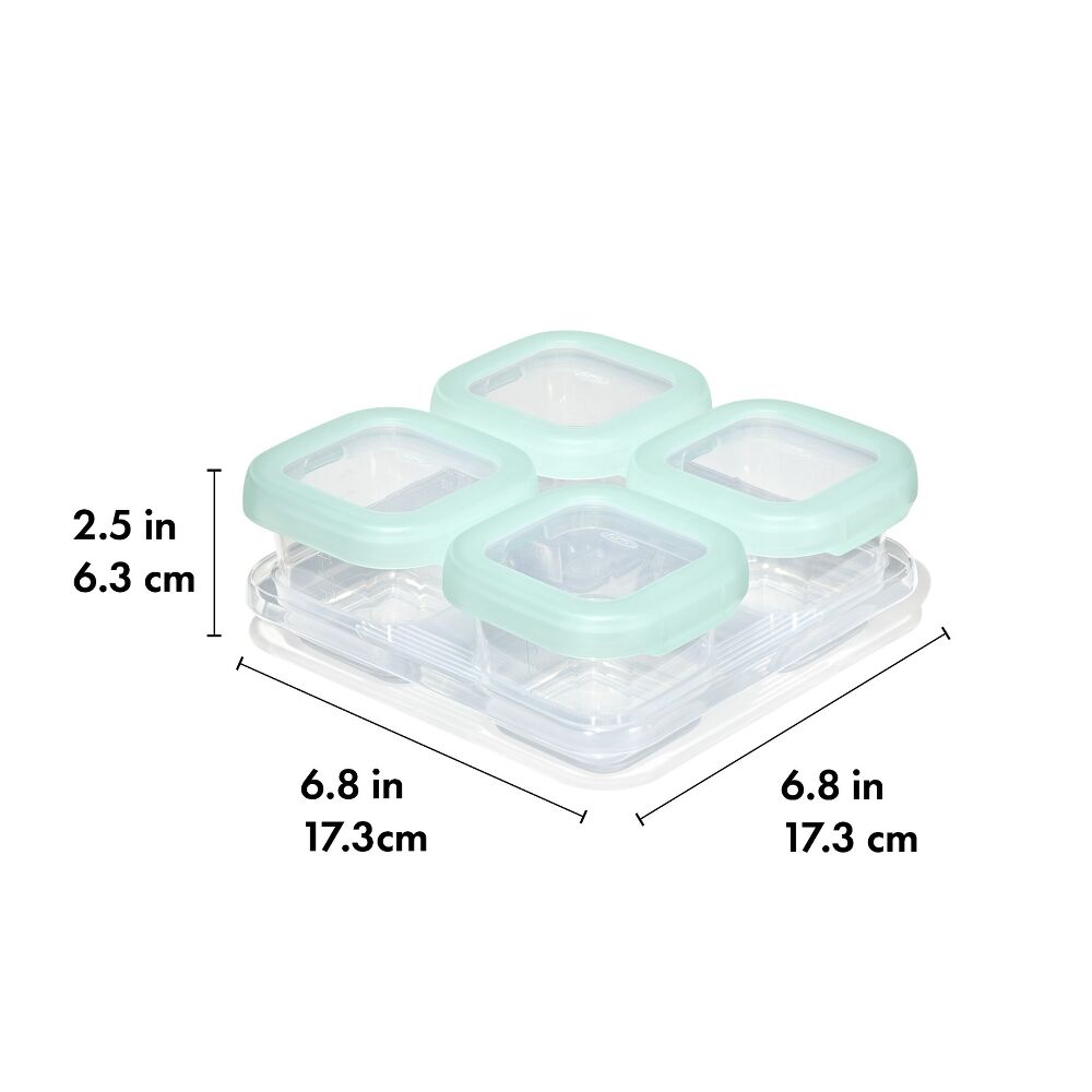 Baby Blocks Food Storage Containers (4 oz) - Opal R5