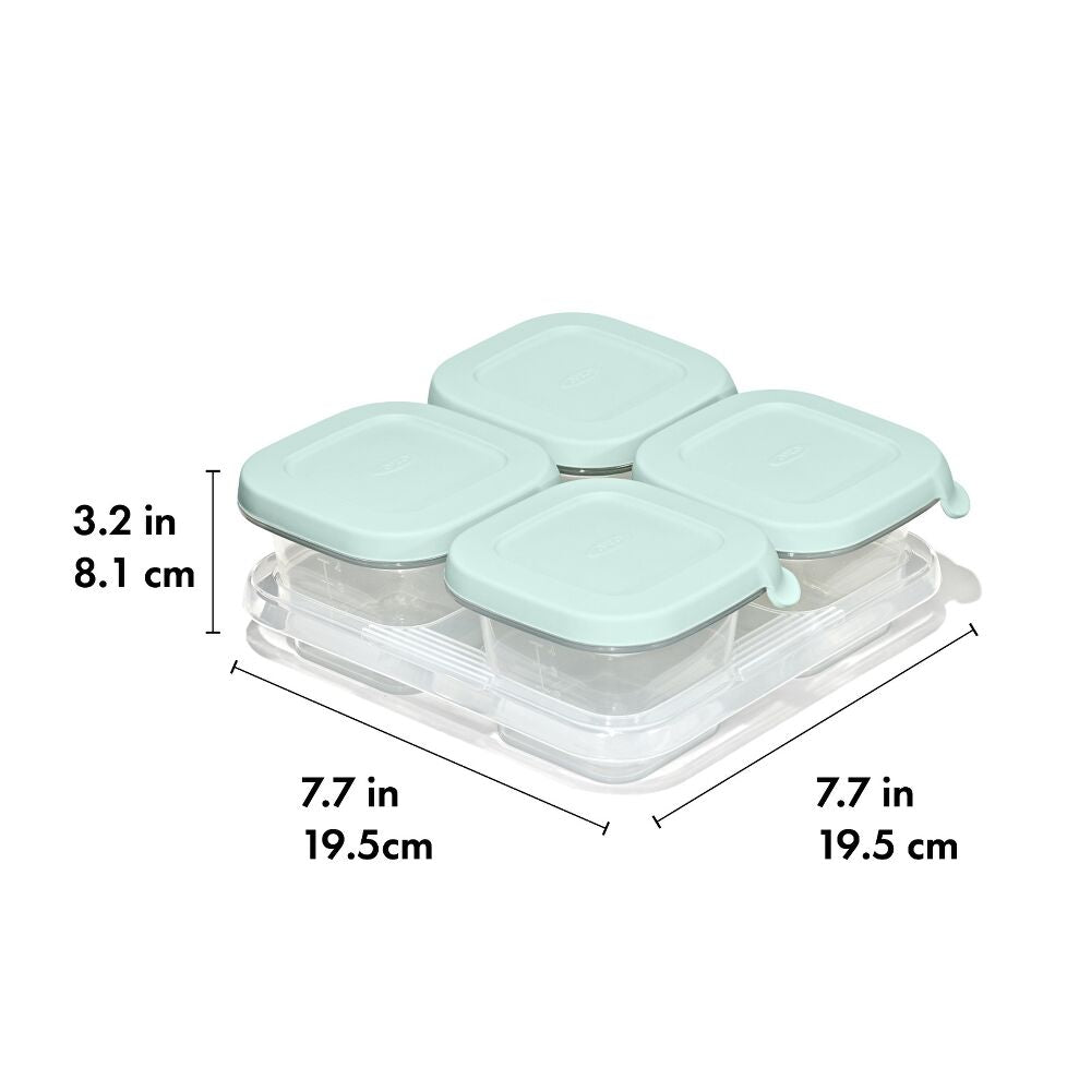 Silicone Baby Blocks Food Storage Containers (4 oz) - Opal T8