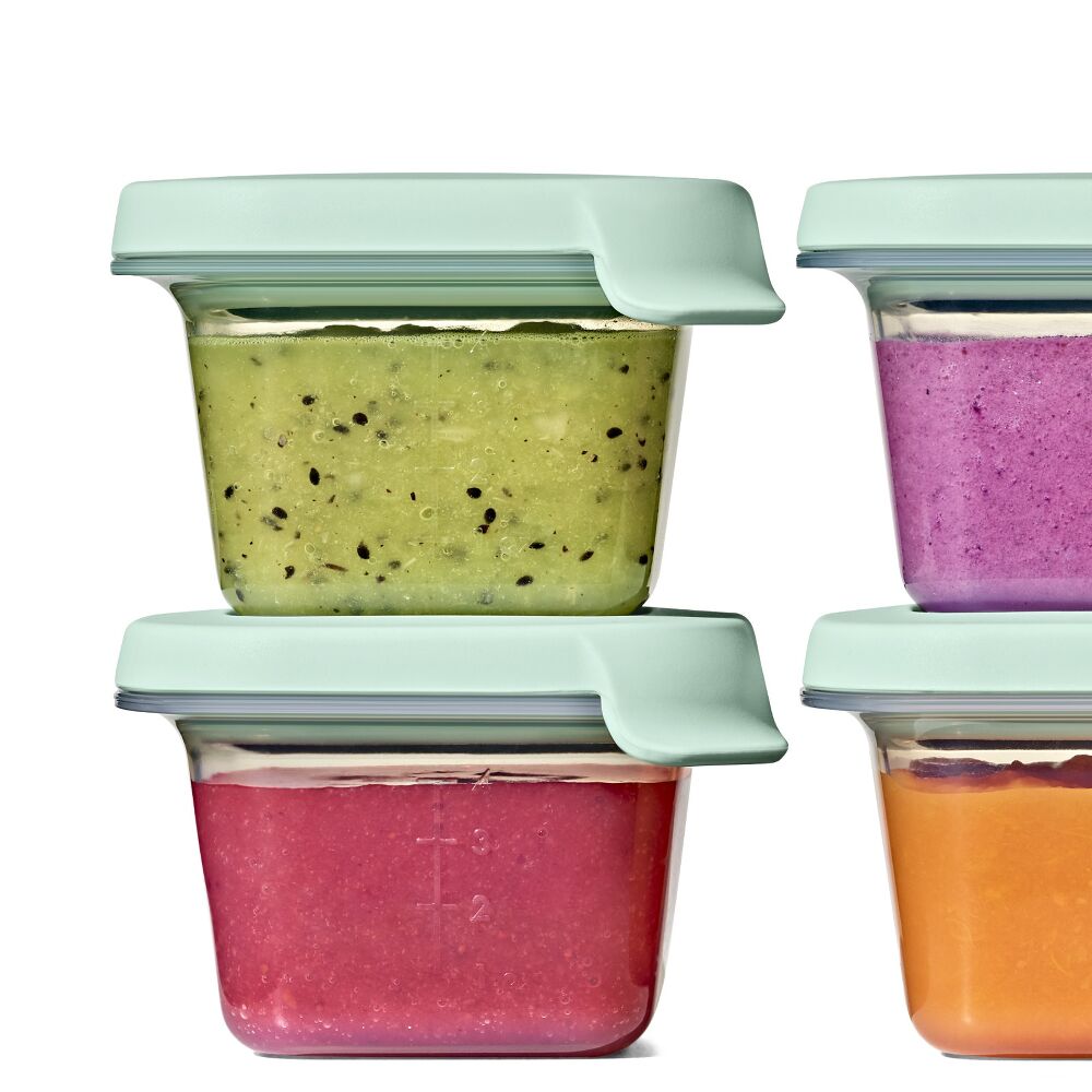 Silicone Baby Blocks Food Storage Containers (4 oz) - Opal A8