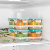 Baby Blocks Glass Food Storage Containers 4 Oz - Tot Teal Z3
