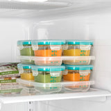 Baby Blocks Glass Food Storage Containers 4 Oz - Tot Teal Z3